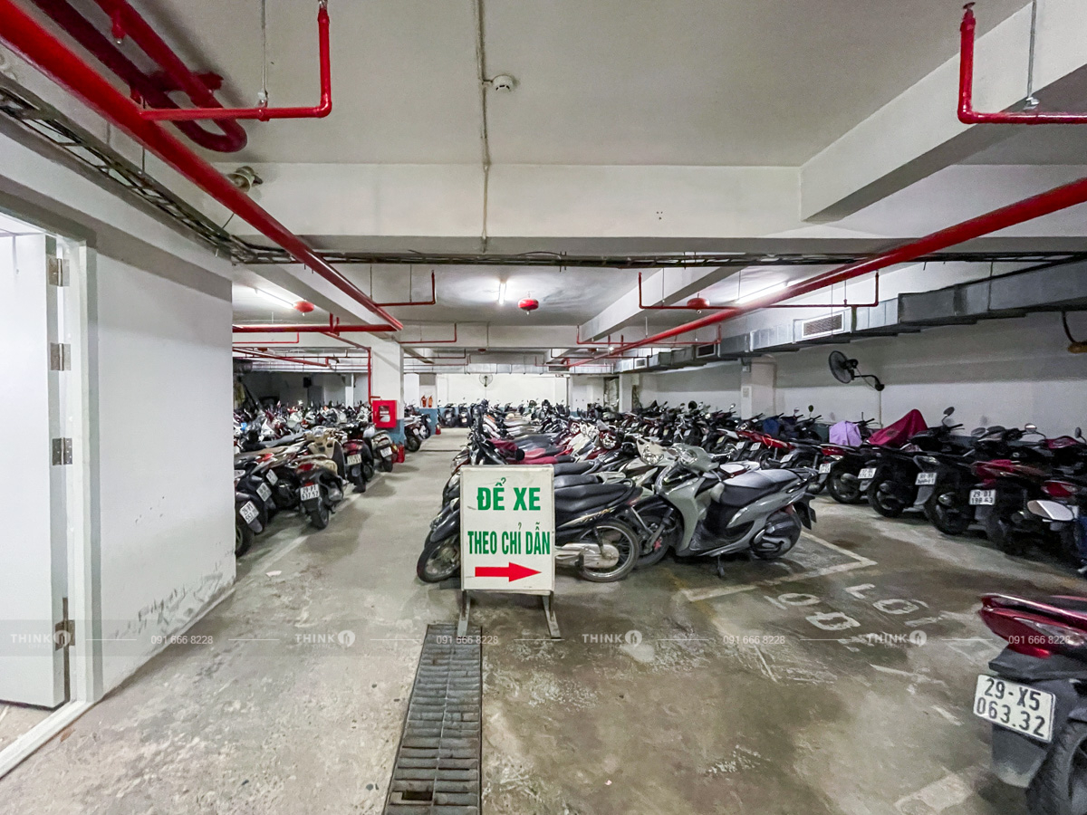 Hầm để xe toà nhà Âu Việt Building Lê Đức Thọ
