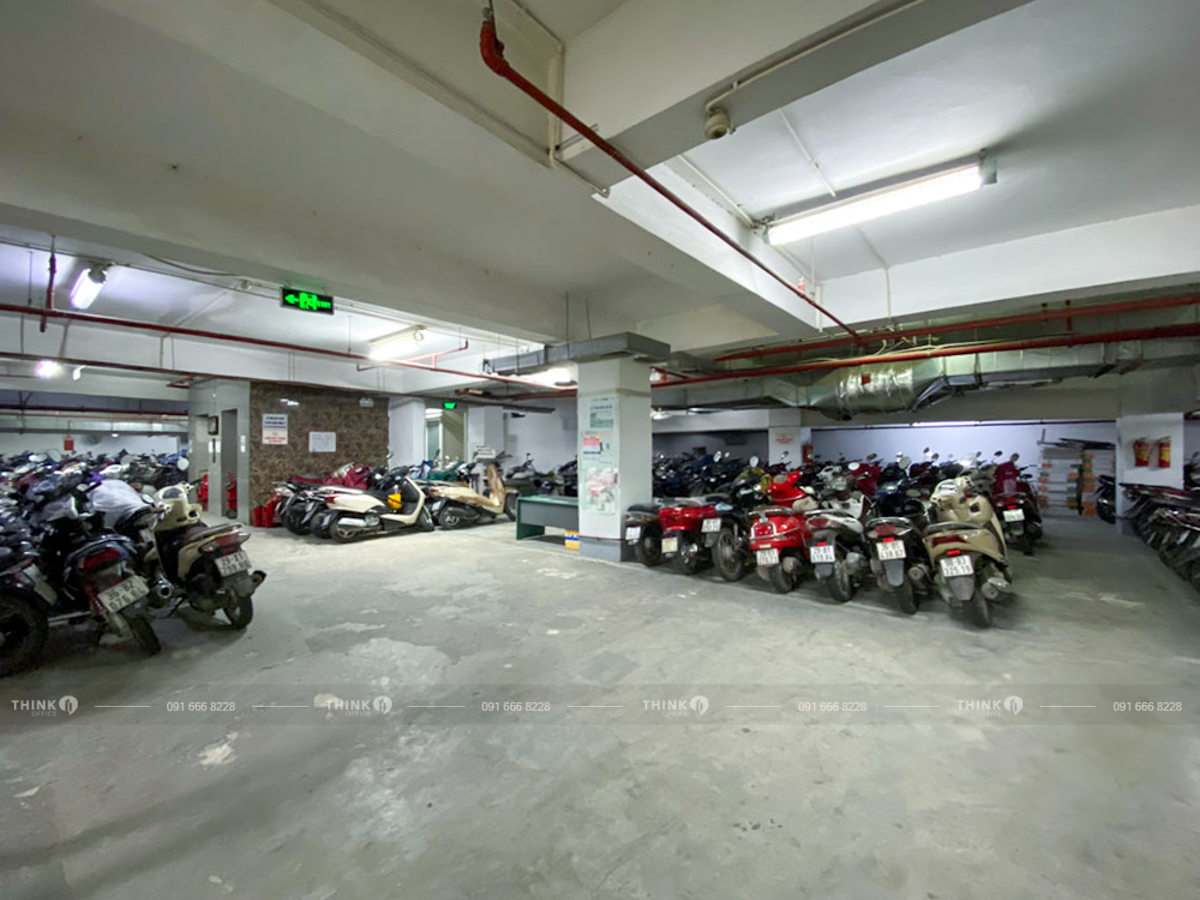 Hầm để xe toà nhà Hoàng Linh Building Duy Tân