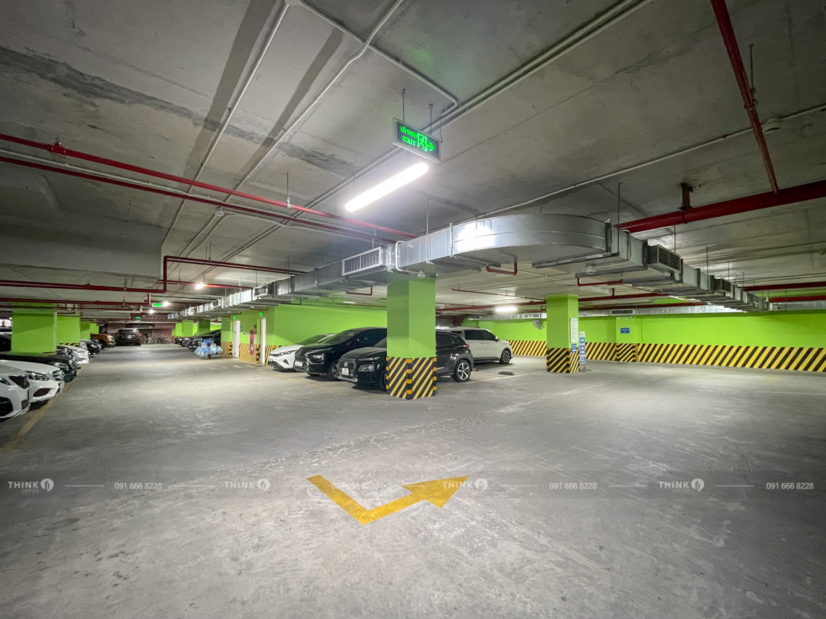 Khu vực hầm để xe toà nhà CIC Tower