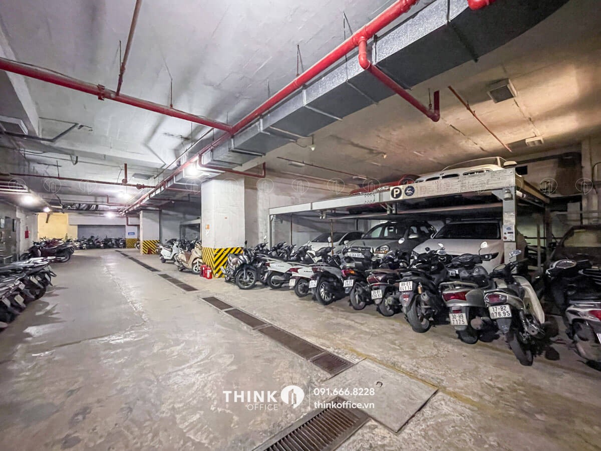 Khu vực hầm để xe toà nhà HCMCC Tower