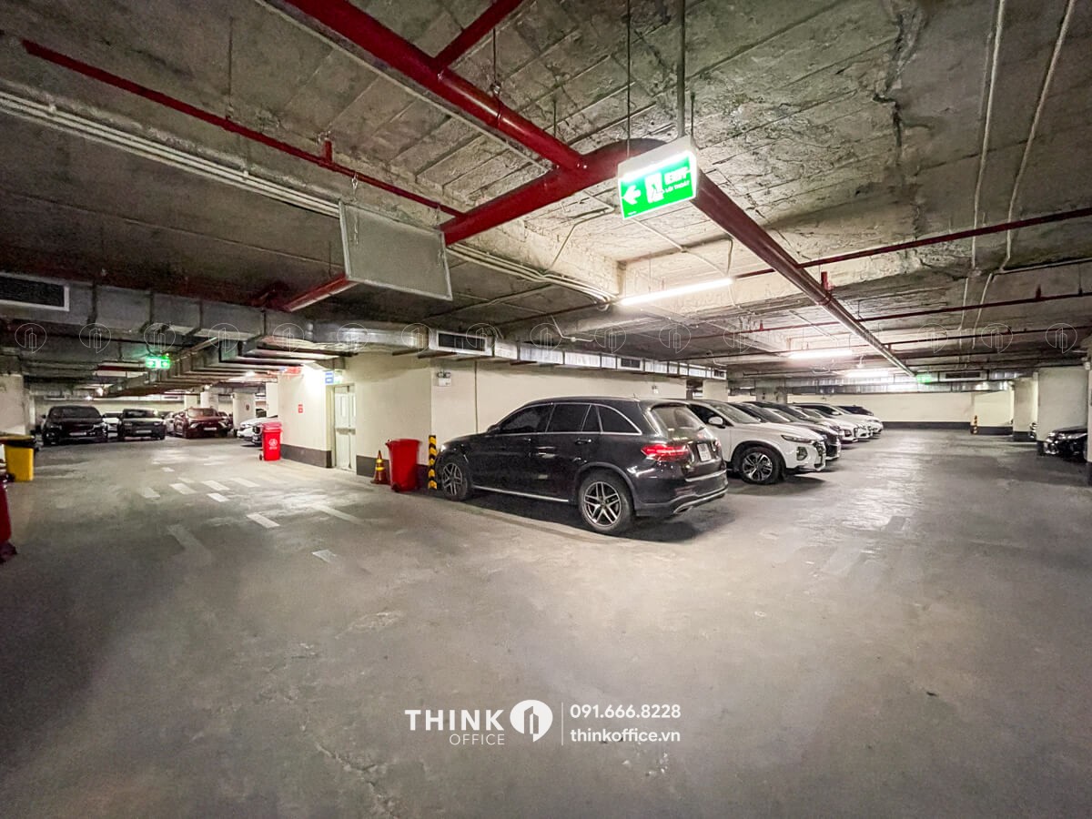 Khu vực hầm để xe toà nhà Liễu Giai Tower
