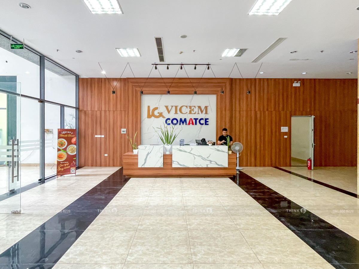 Khu vực lễ tân toà nhà Comatce Tower