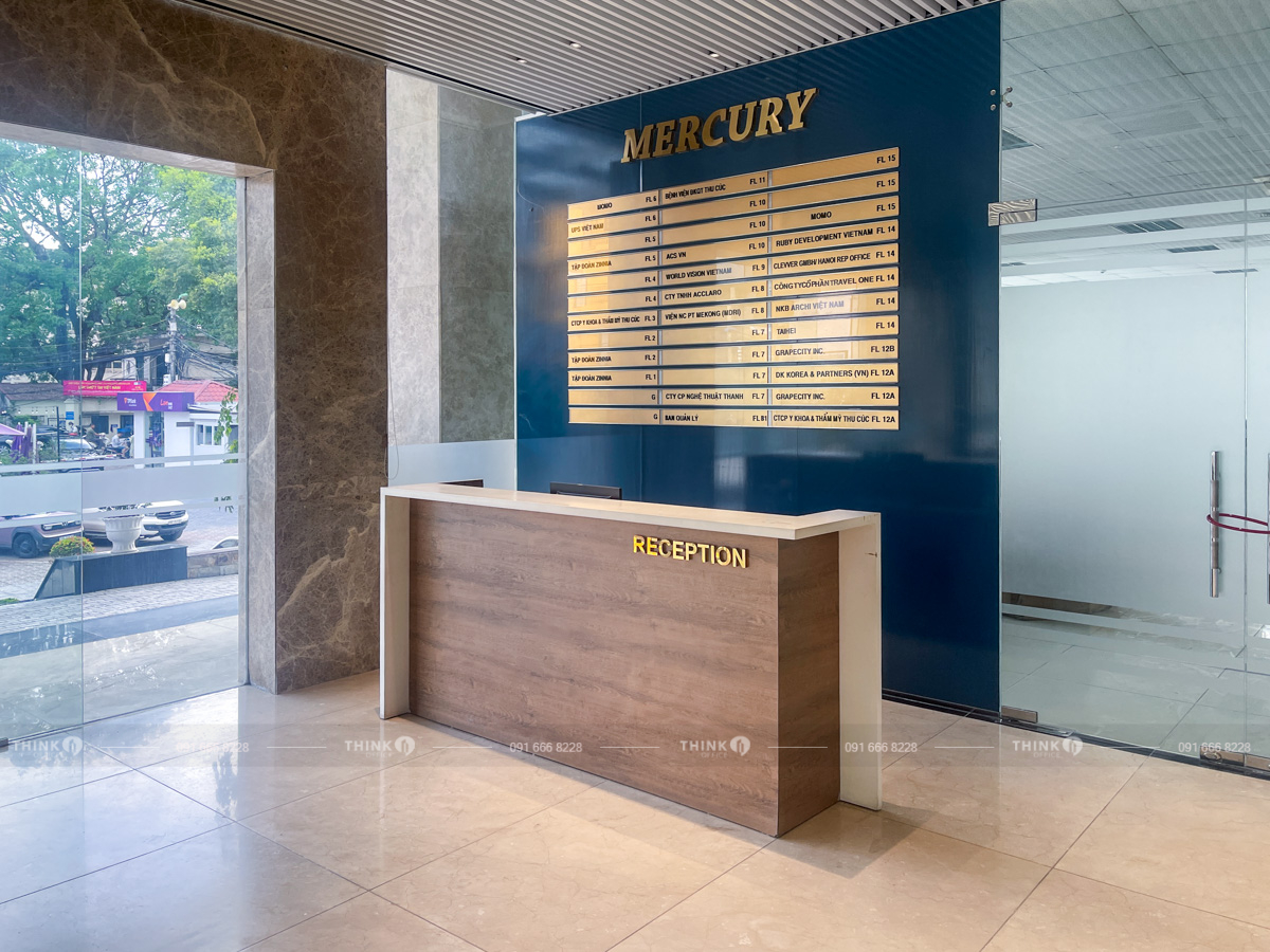 Khu vực lễ tân toà nhà Mercury Building