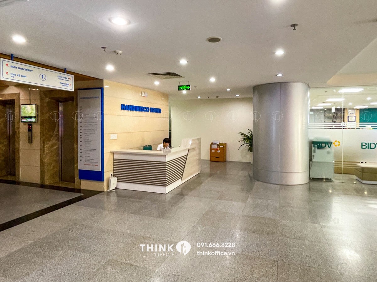 Lễ tân văn phòng toà nhà Handiresco Tower 521 Kim Mã