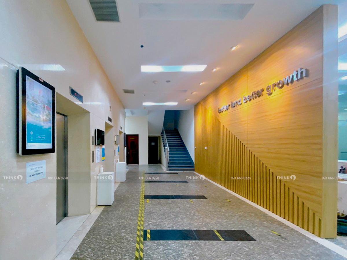 Khu vực sảnh thang máy TTC Tower Duy Tân