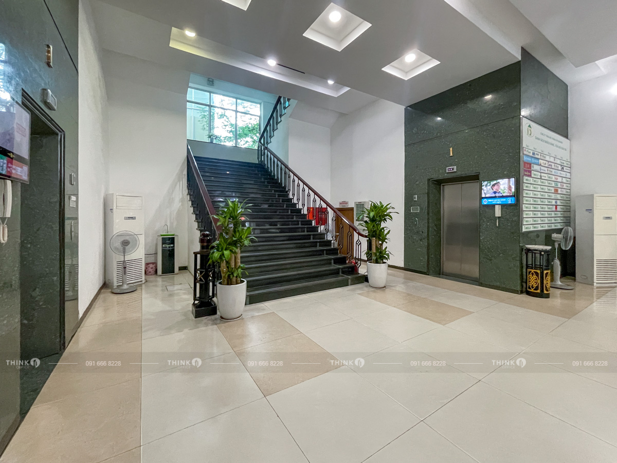 Khu vực sảnh thang máy văn phòng toà nhà Kinh Đô Building