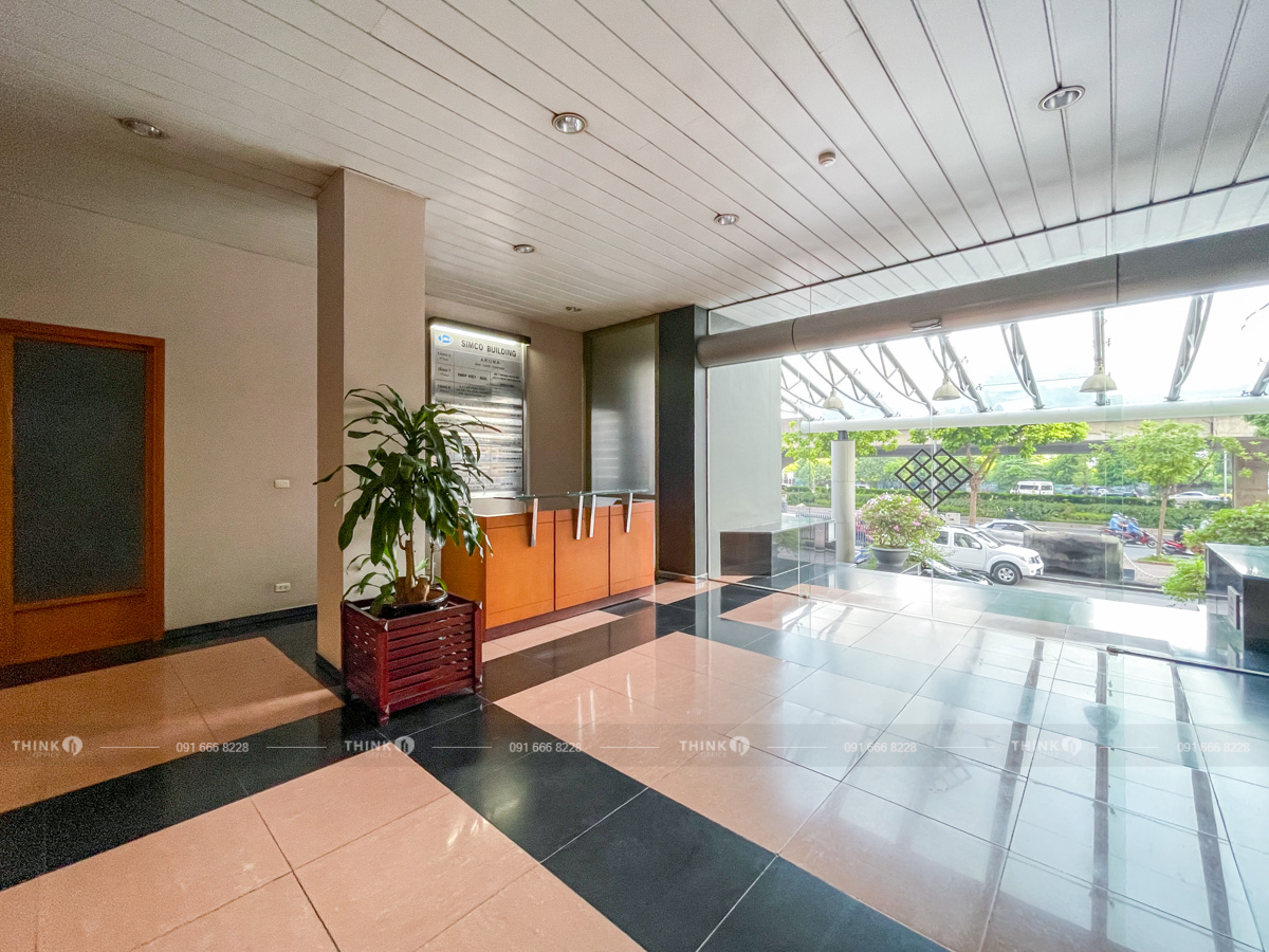 Khu vực sảnh văn phòng Simco Building Phạm Hùng