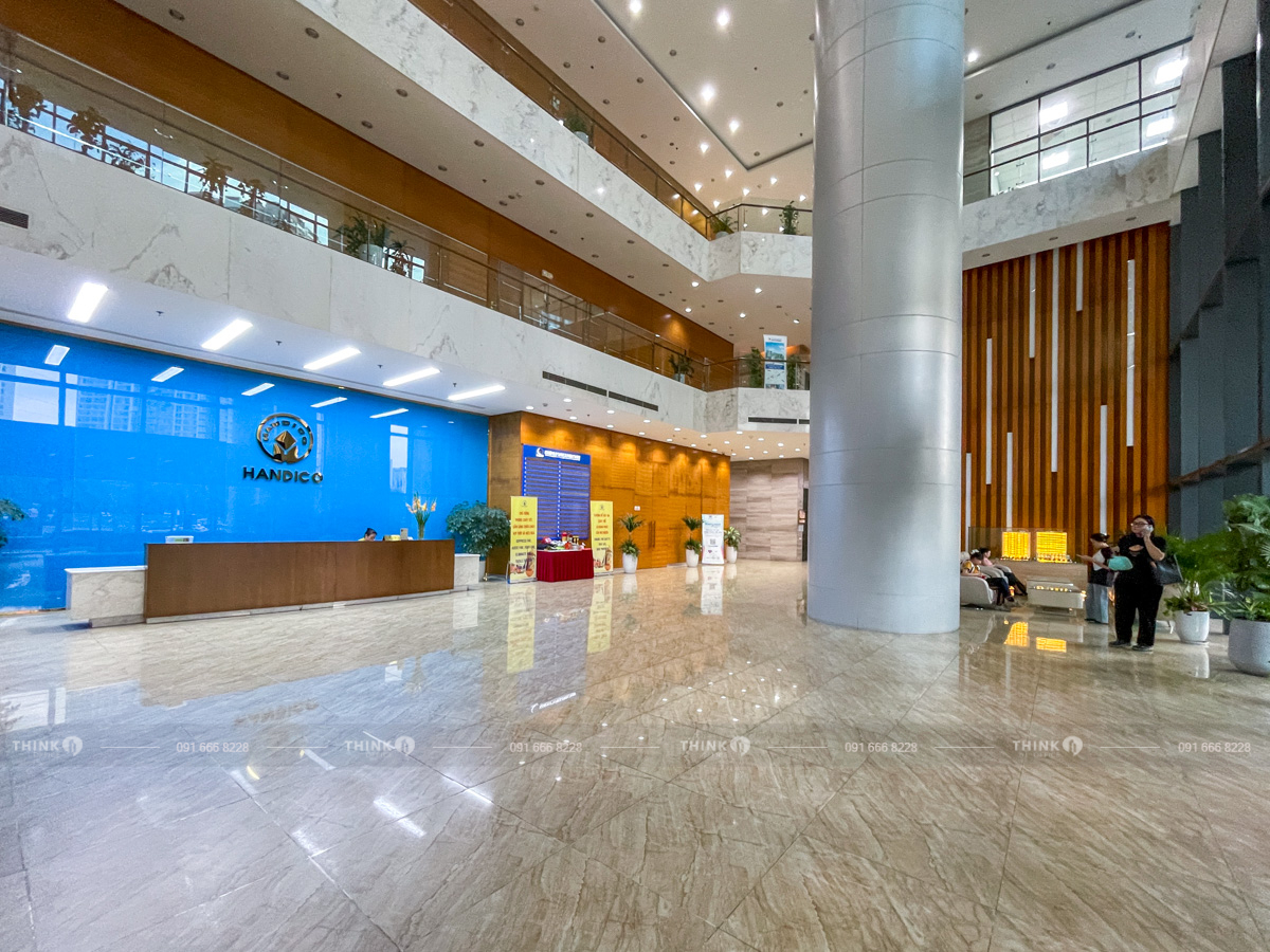Khu vực sảnh văn phòng toà nhà Handico Tower