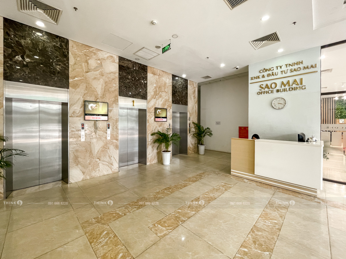 Khu vực sảnh văn phòng toà nhà Sao Mai Building