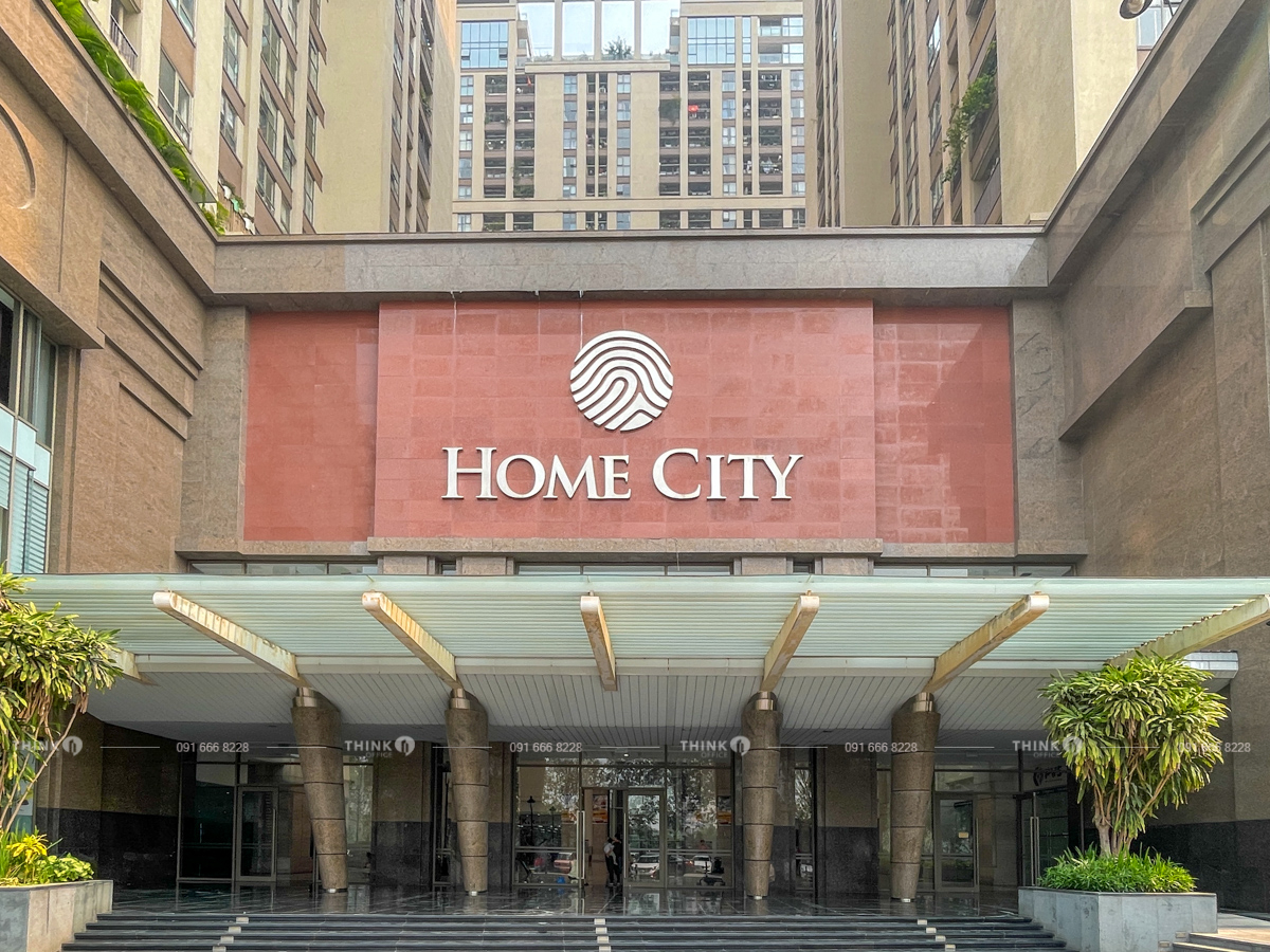 Lối vào sảnh toà nhà Home City Trung Kính