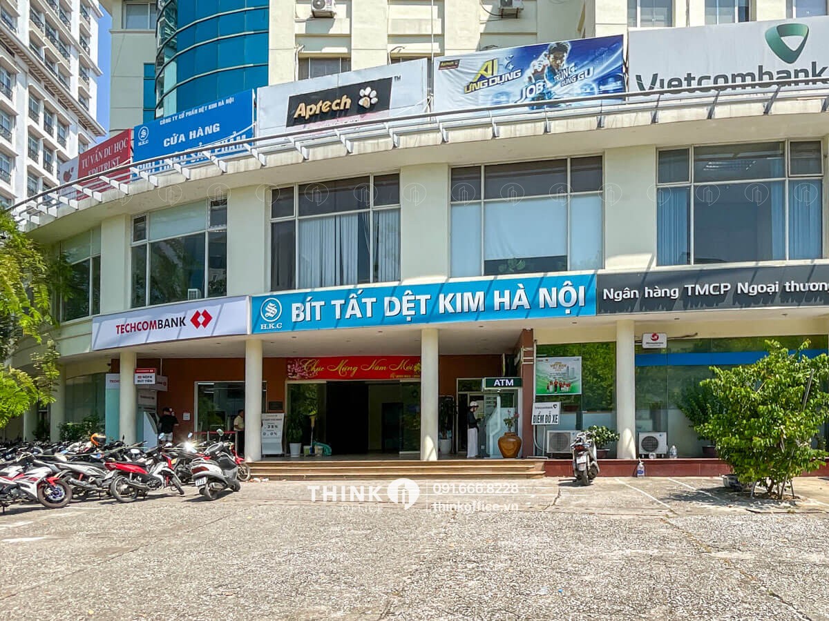 Lối vào sảnh văn phòng toà nhà Dệt Kim 285 Đội Cấn