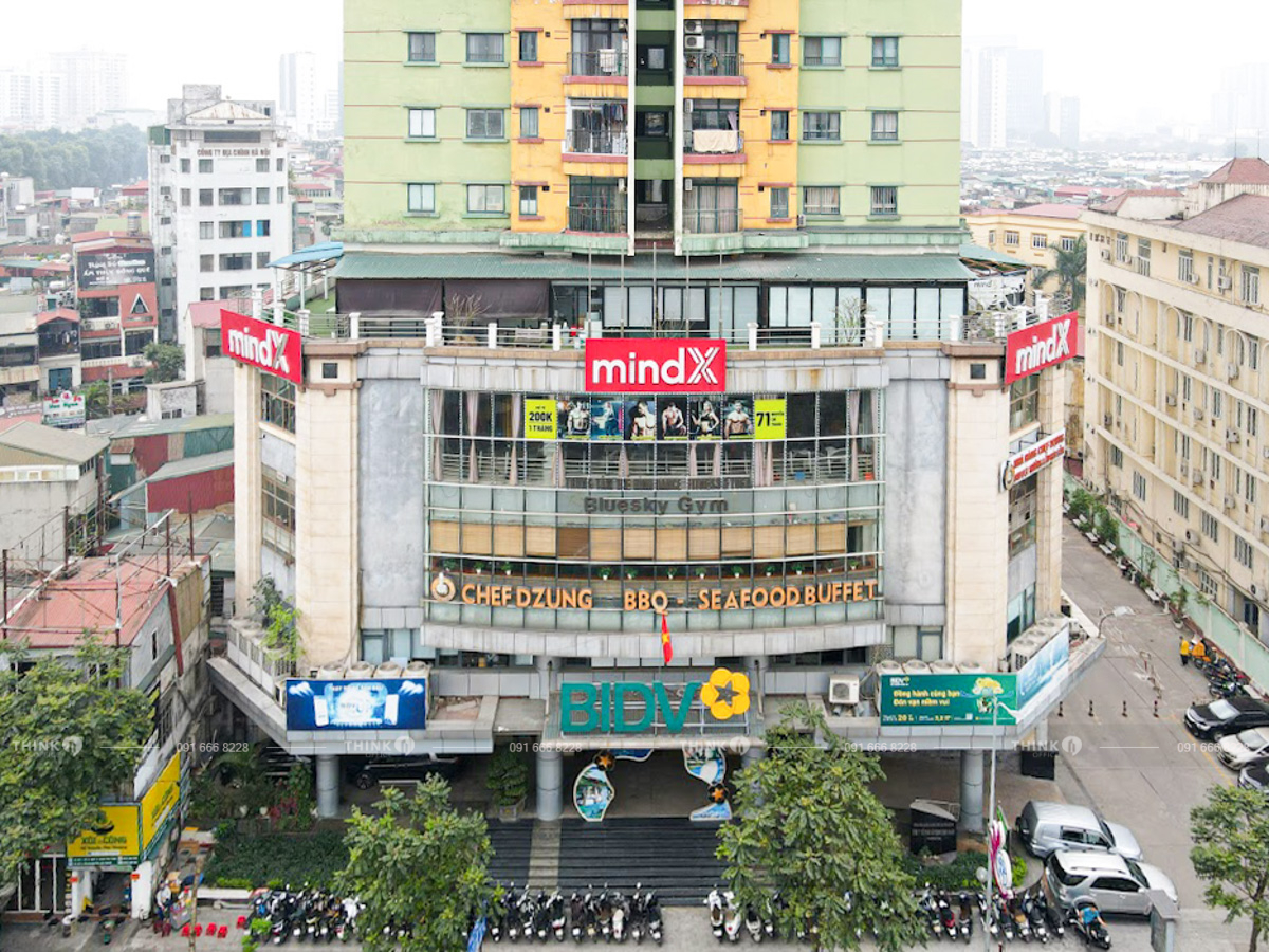 Mặt ngoài toà nhà ICC Vườn Xuân Nguyễn Chí Thanh