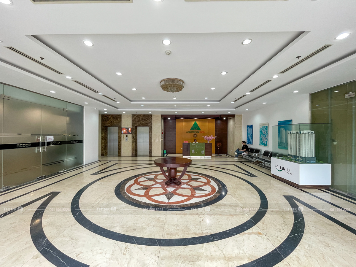 Sảnh khu vực văn phòng toà nhà Green Park Tower Dương Đình Nghệ