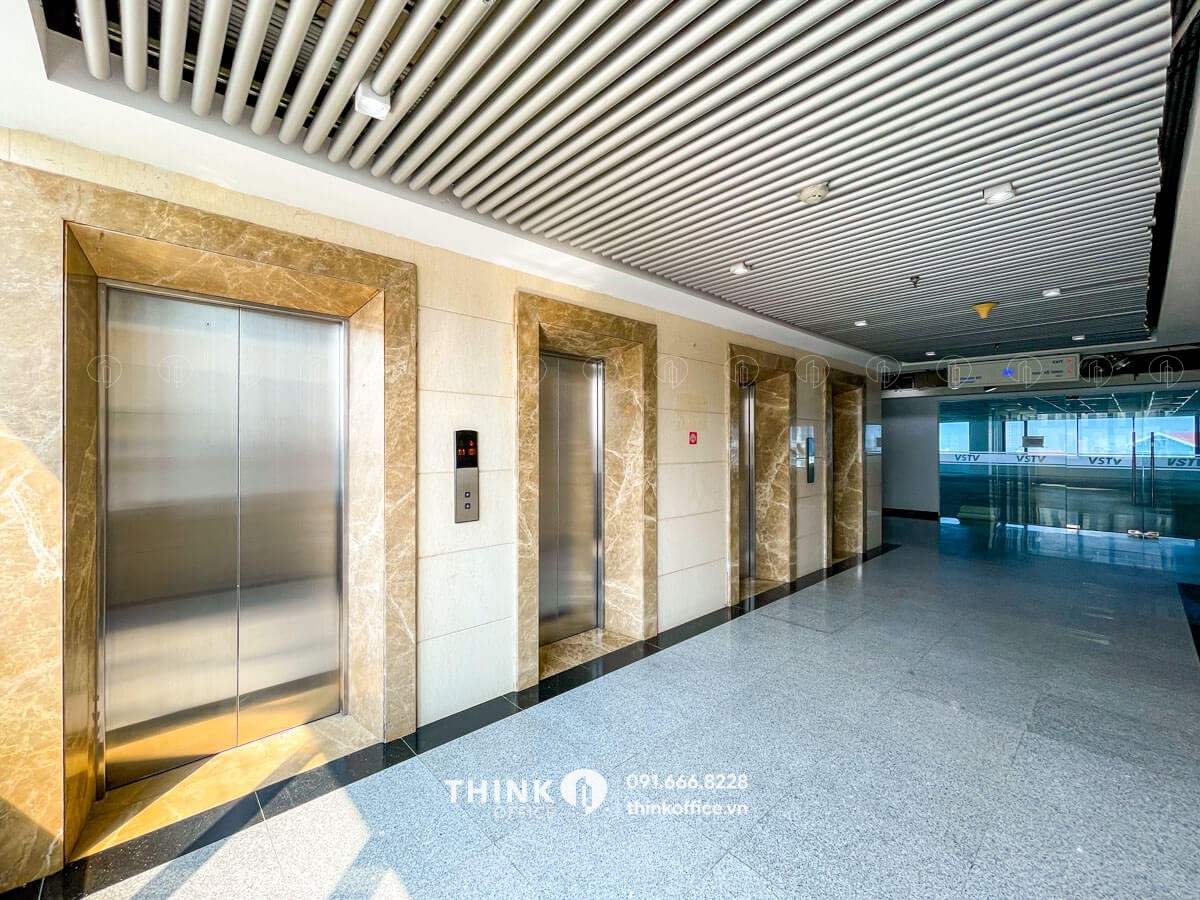 Sảnh thang máy tháp A điển hình Handiresco Tower Kim Mã
