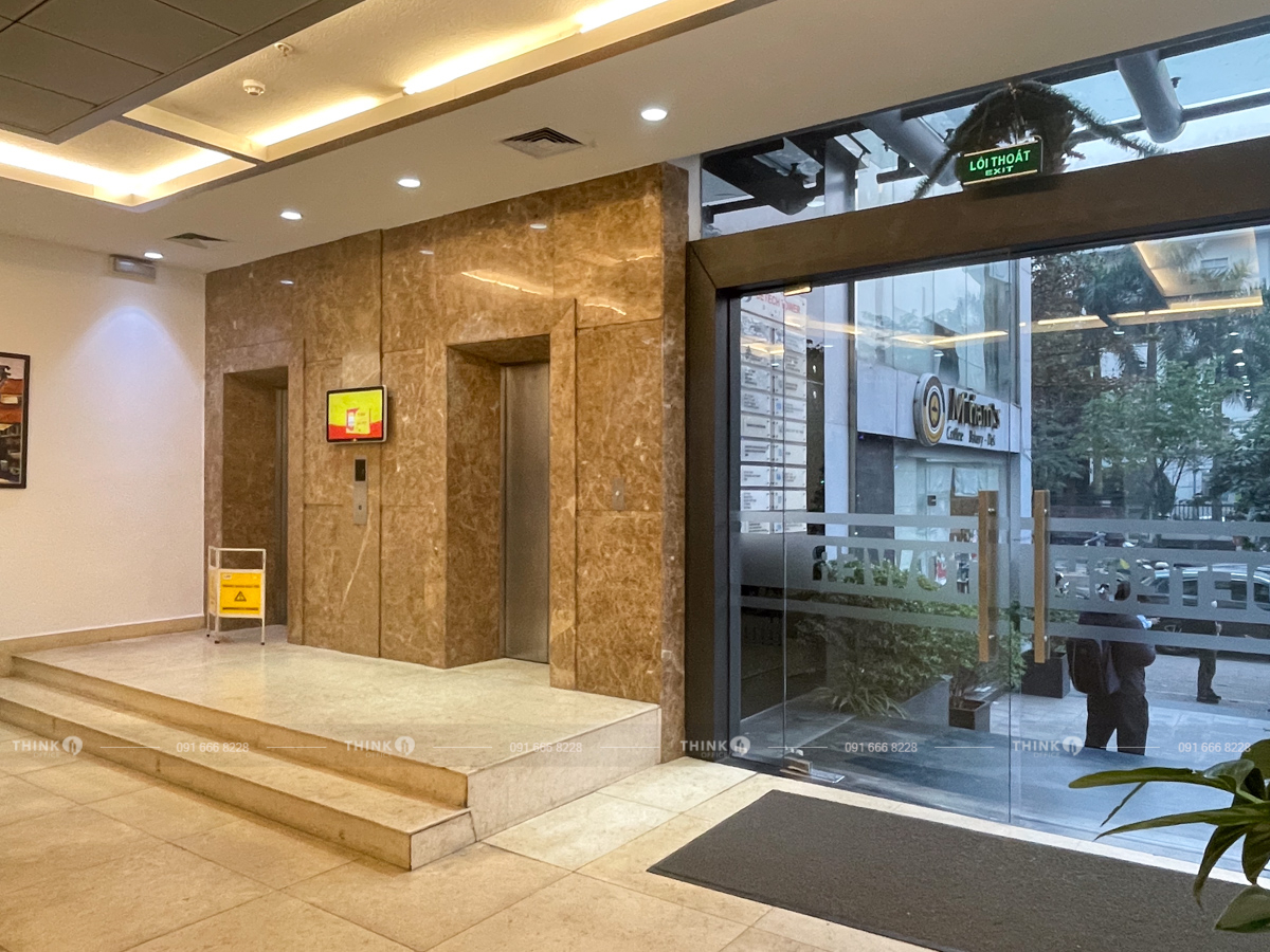Sảnh thang máy văn phòng Detech Tower Tôn Thất Thuyết
