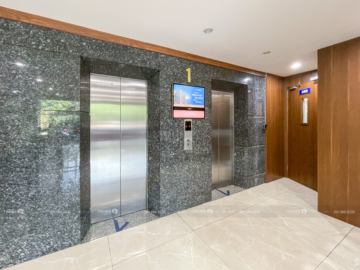 Sảnh thang máy văn phòng toà nhà Âu Việt Building