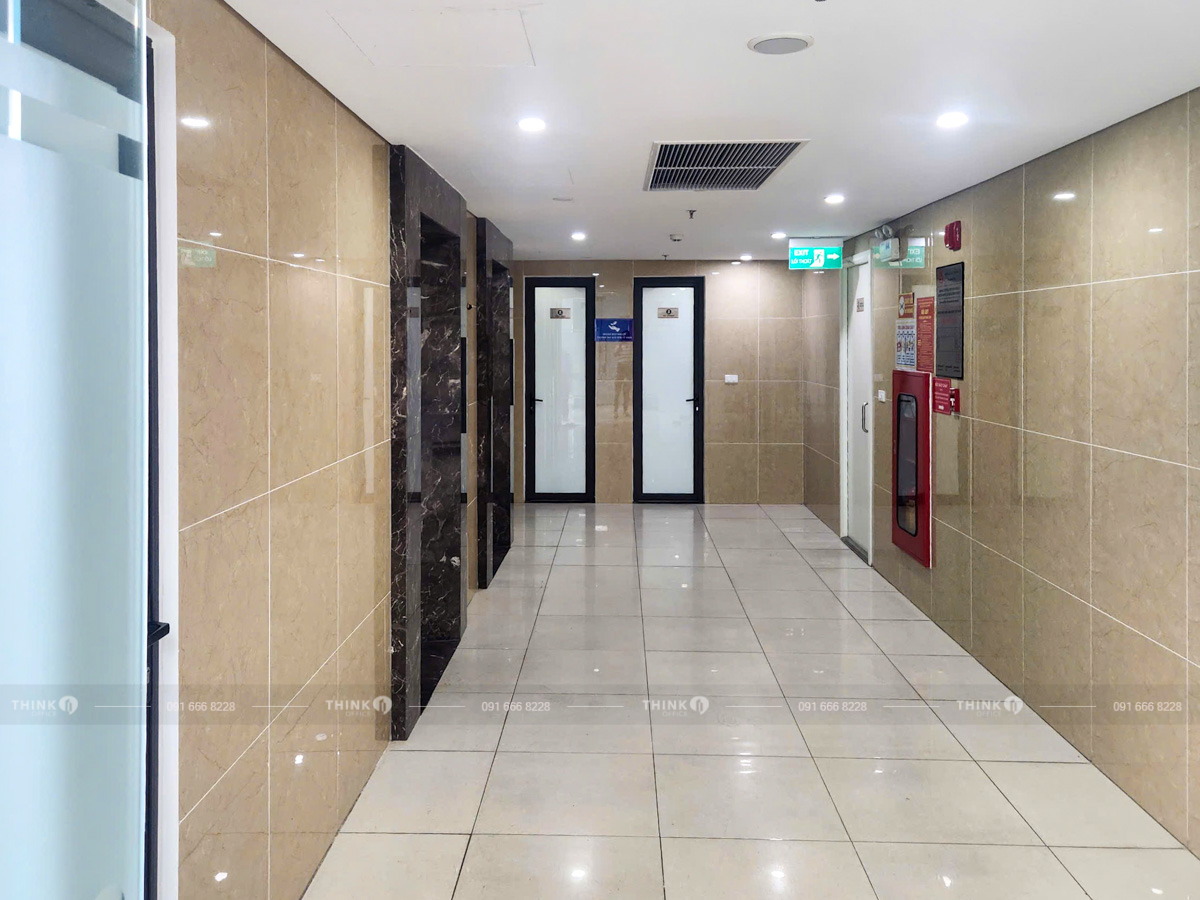 Sảnh thang máy văn phòng toà nhà ICT Building Lê Thanh Nghị