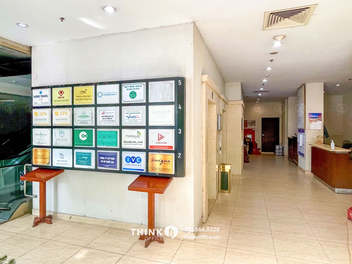 Khu vực sảnh văn phòng toà nhà D2 Giảng Võ