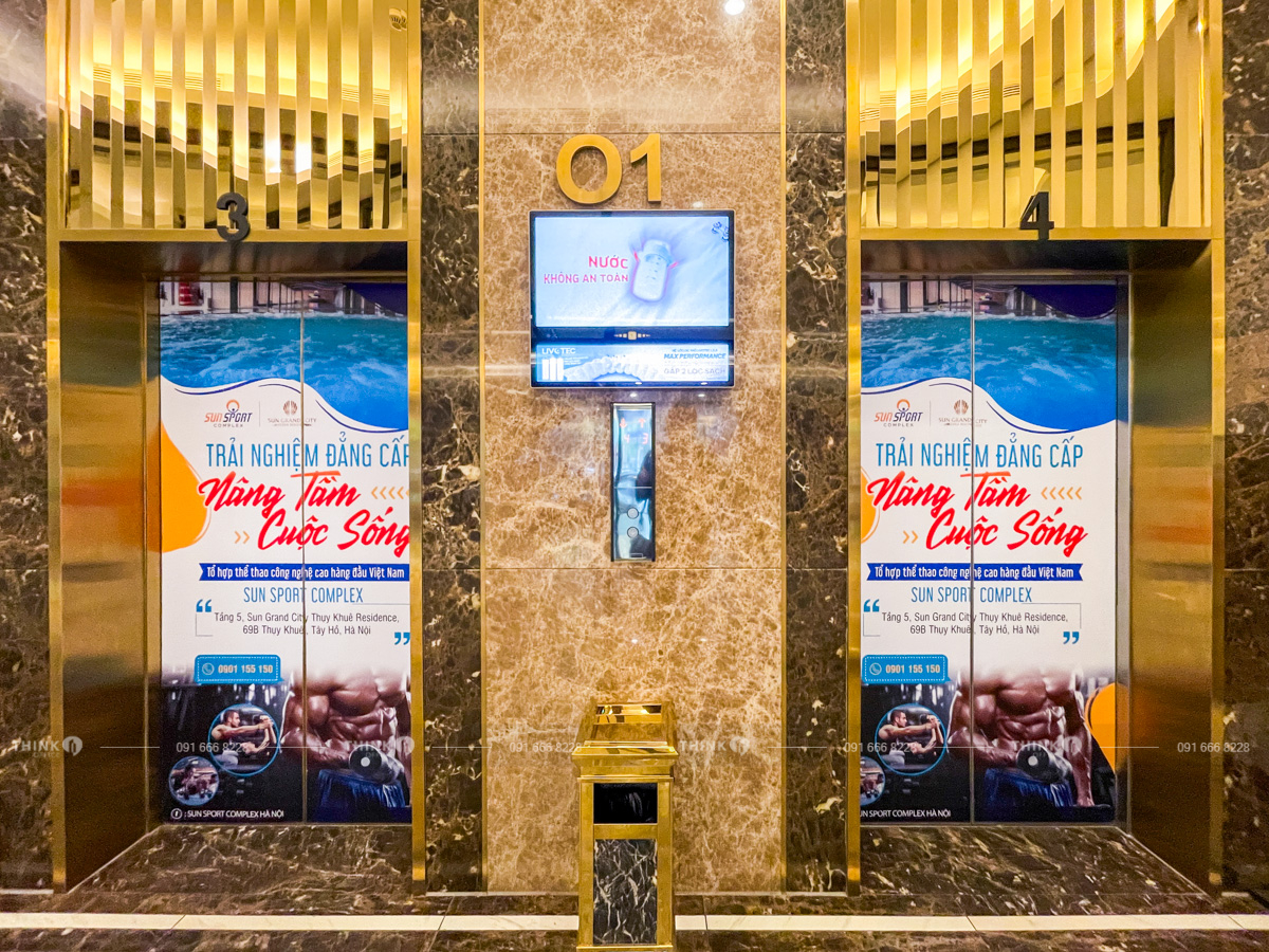 Thang máy văn phòng toà nhà Sun Grand City