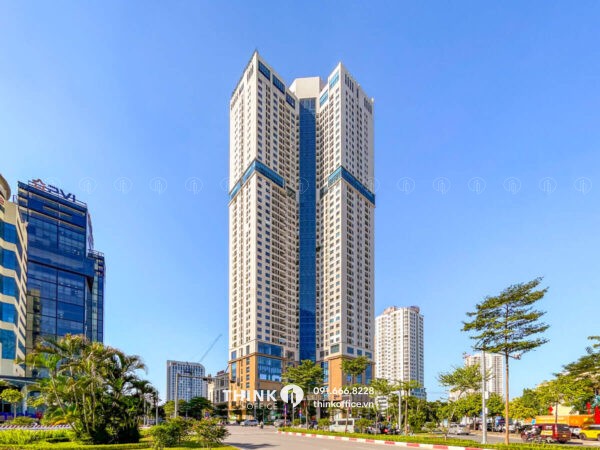 Toàn cảnh kiến trúc mặt ngoài toà nhà Golden Park Tower Phạm Văn Bạch