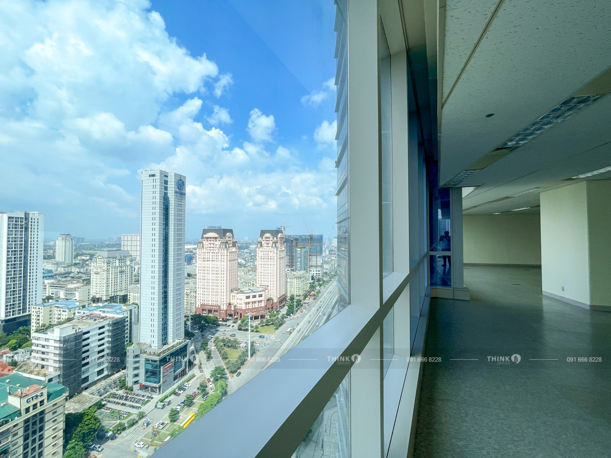 View văn phòng điển hình toà nhà Keangnam Landmark 72 Phạm Hùng