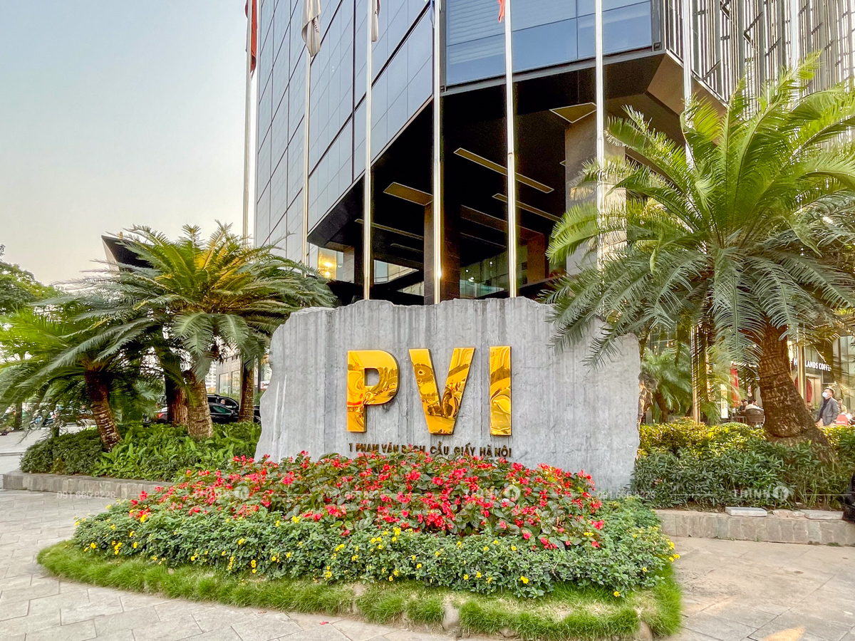 Biển tên toà nhà PVI Tower