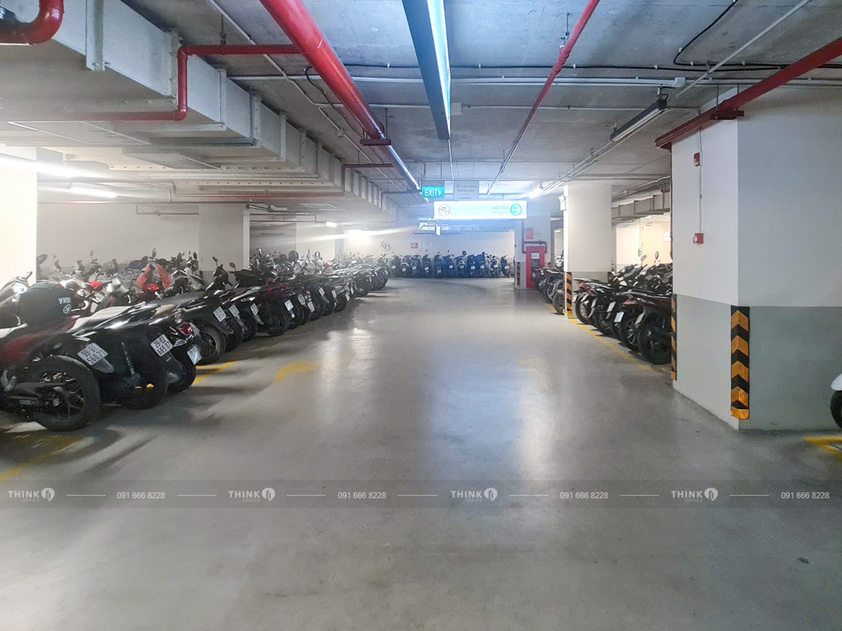 Khu vực hầm để xe toà nhà BRG Tower Trần Quang Khải