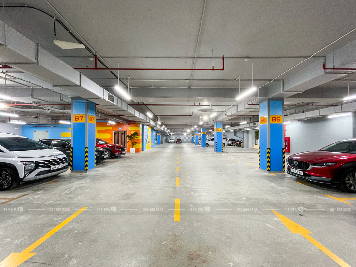 Khu vực hầm để xe toà nhà Diagon Building