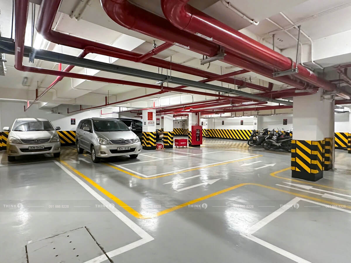 Khu vực hầm để xe toà nhà HEAC Building