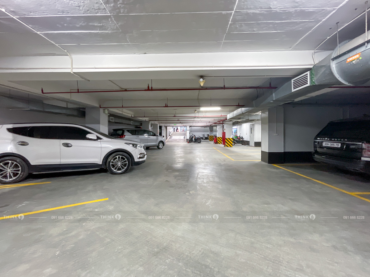 Khu vực hầm để xe toà nhà Ngọc Khánh Building