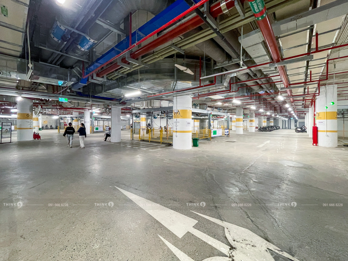 Khu vực hầm để xe toà nhà Tiến Bộ Plaza