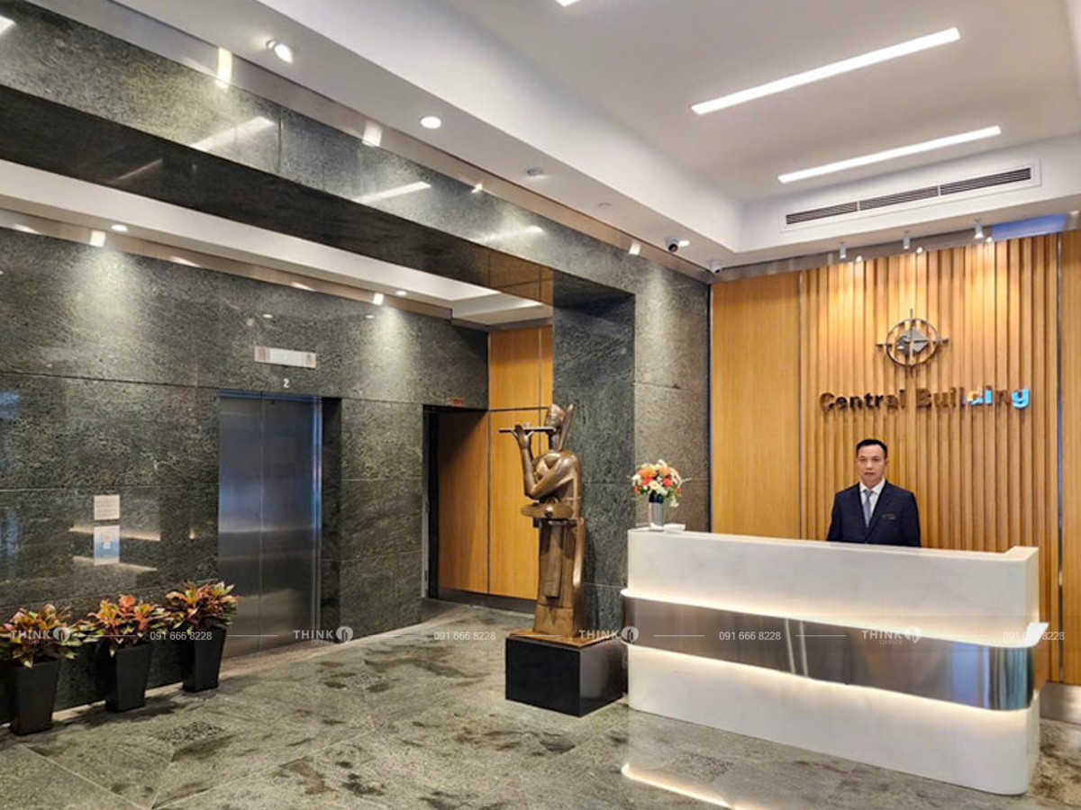 Khu vực lễ tân toà nhà Central Building Hai Bà Trưng