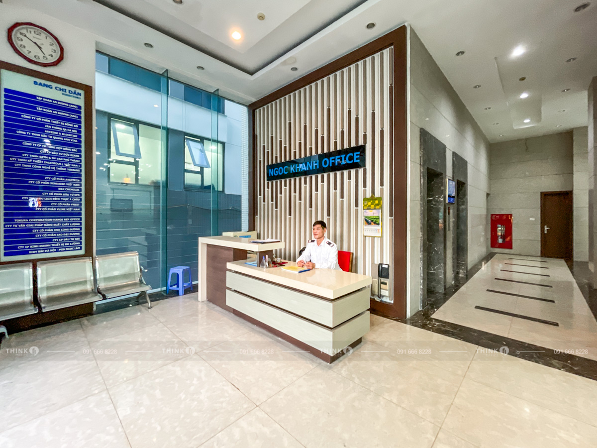 Khu vực lễ tân toà nhà Ngọc Khánh Building