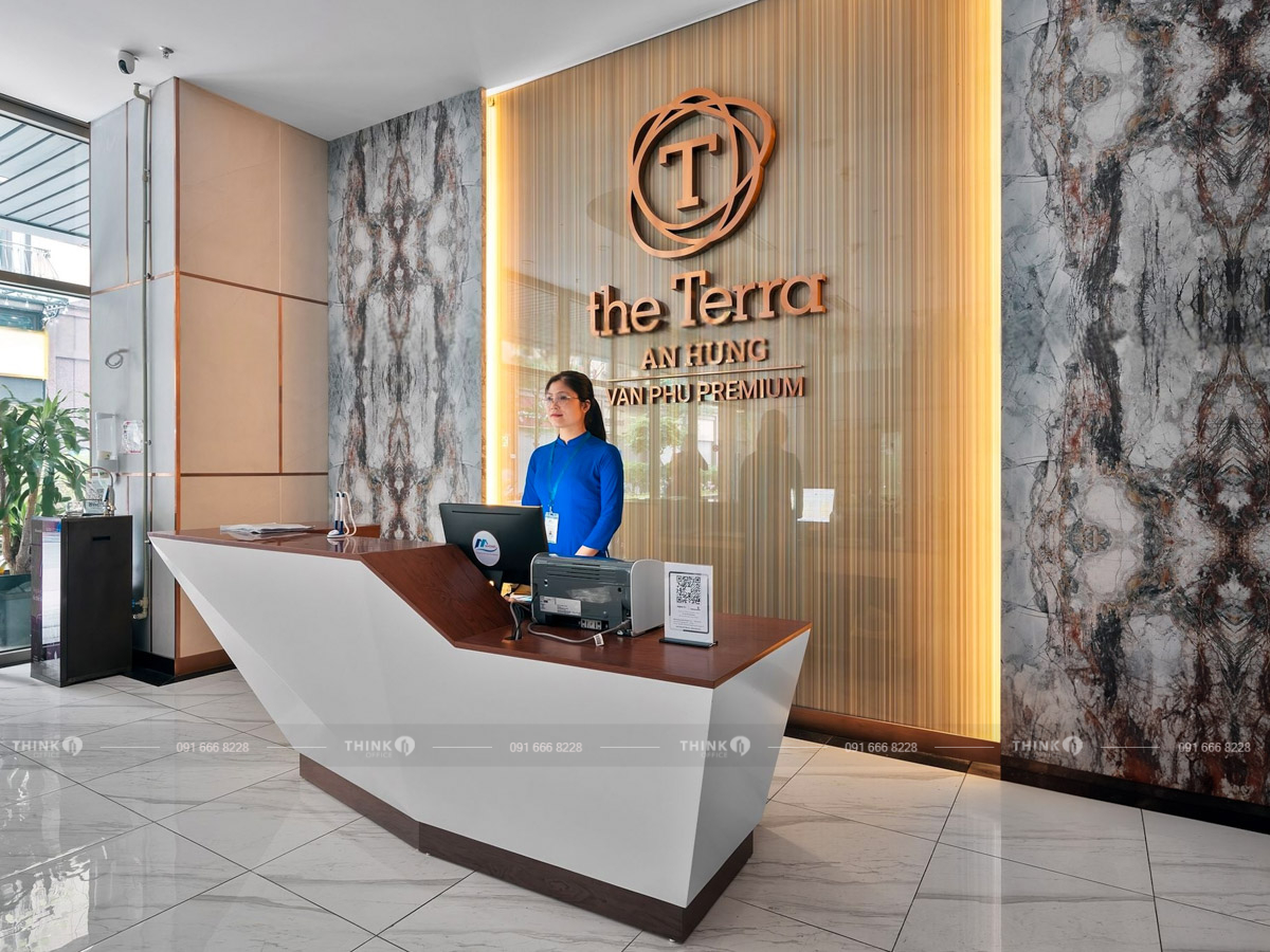 Khu vực lễ tân toà nhà The Terra An Hưng