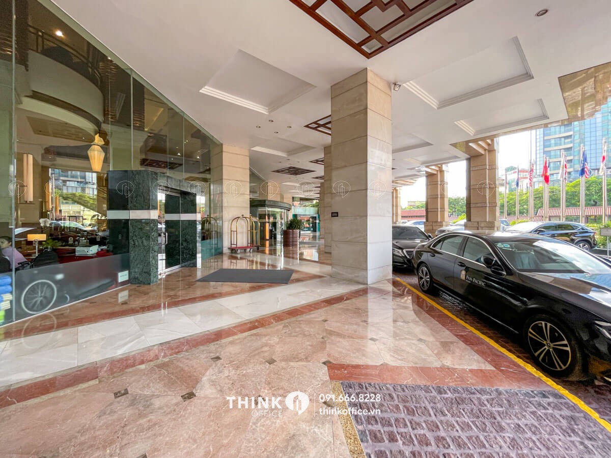 Khu vực sảnh đón trả khách toà nhà Pan Pacific Hanoi 1 đường Thanh Niên
