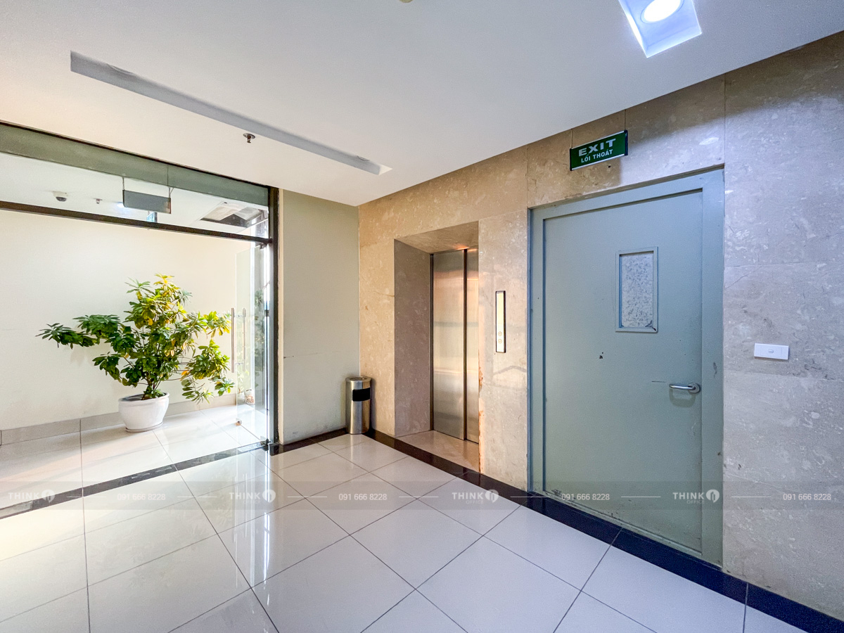 Khu vực sảnh thang máy văn phòng toà nhà Helios Tower