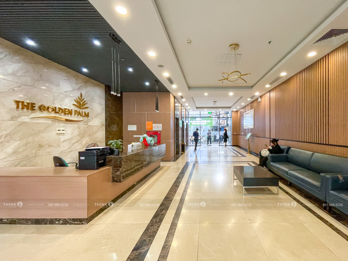 Khu vực sảnh văn phòng toà nhà Golden Palm