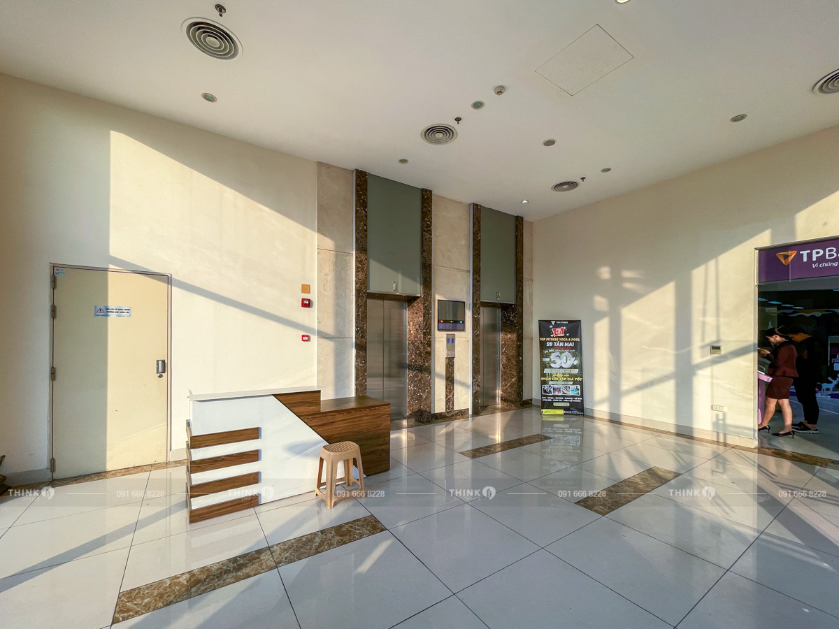 Khu vực sảnh văn phòng toà nhà Mandarin Garden 2