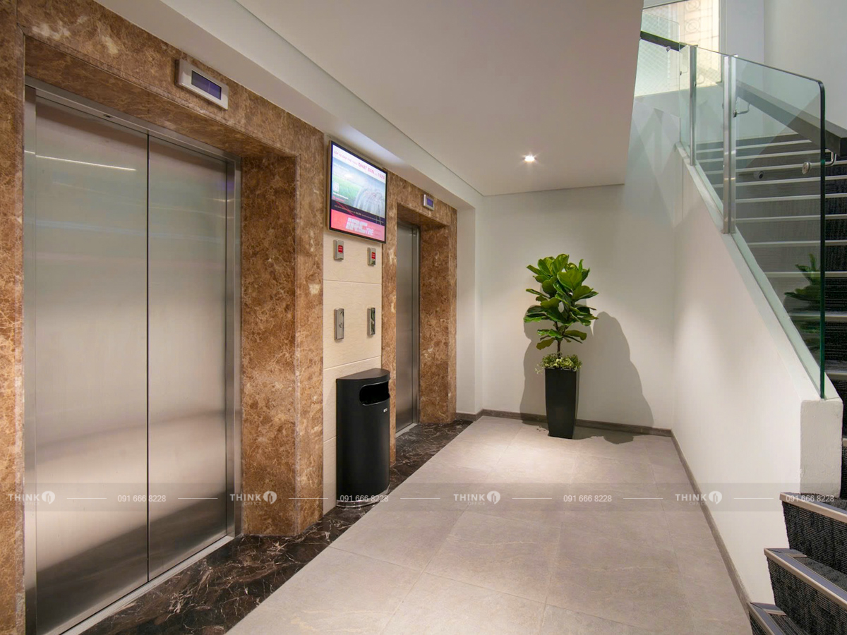 Khu vực thang máy toà nhà IDMC Hoàn Kiếm Building