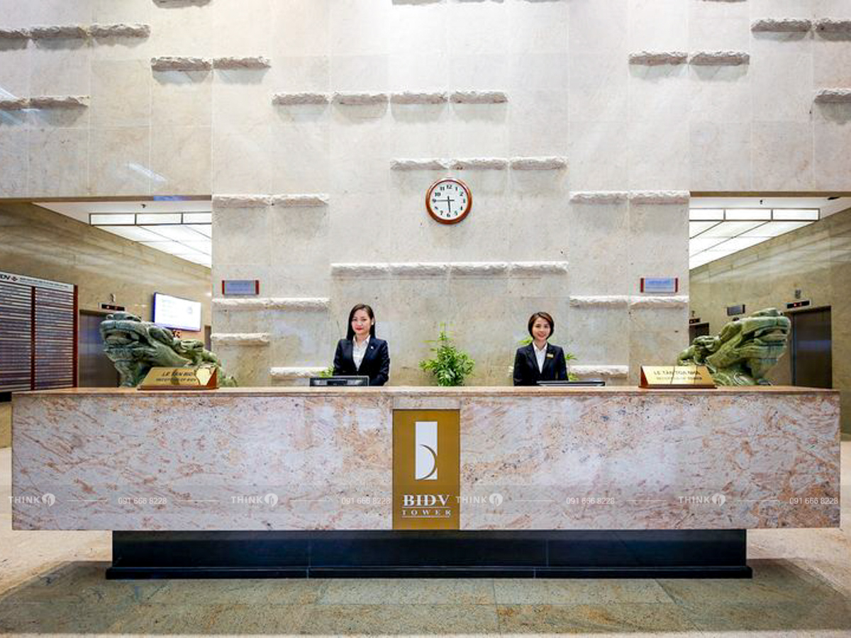 Lễ tân toà nhà BIDV Tower Trần Quang Khải