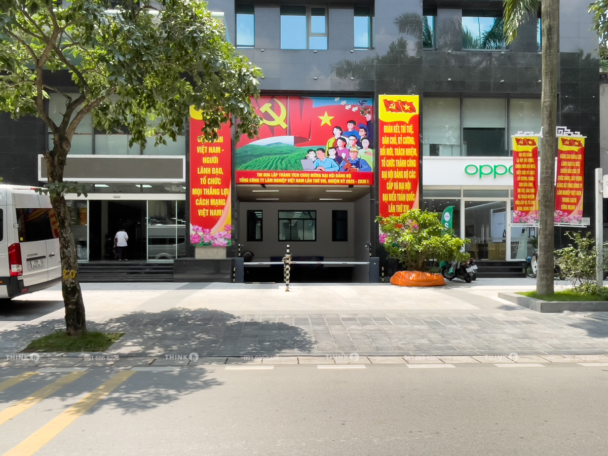 Lối vào hầm để xe toà nhà Vinafor Building Lò Đúc