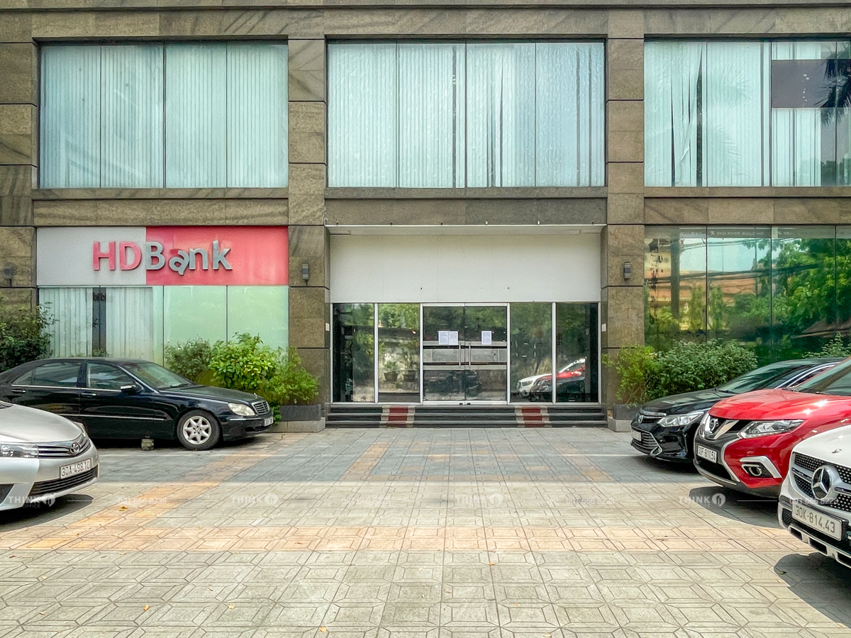 Lối vào sảnh văn phòng toà nhà Red River Building Hồng Hà