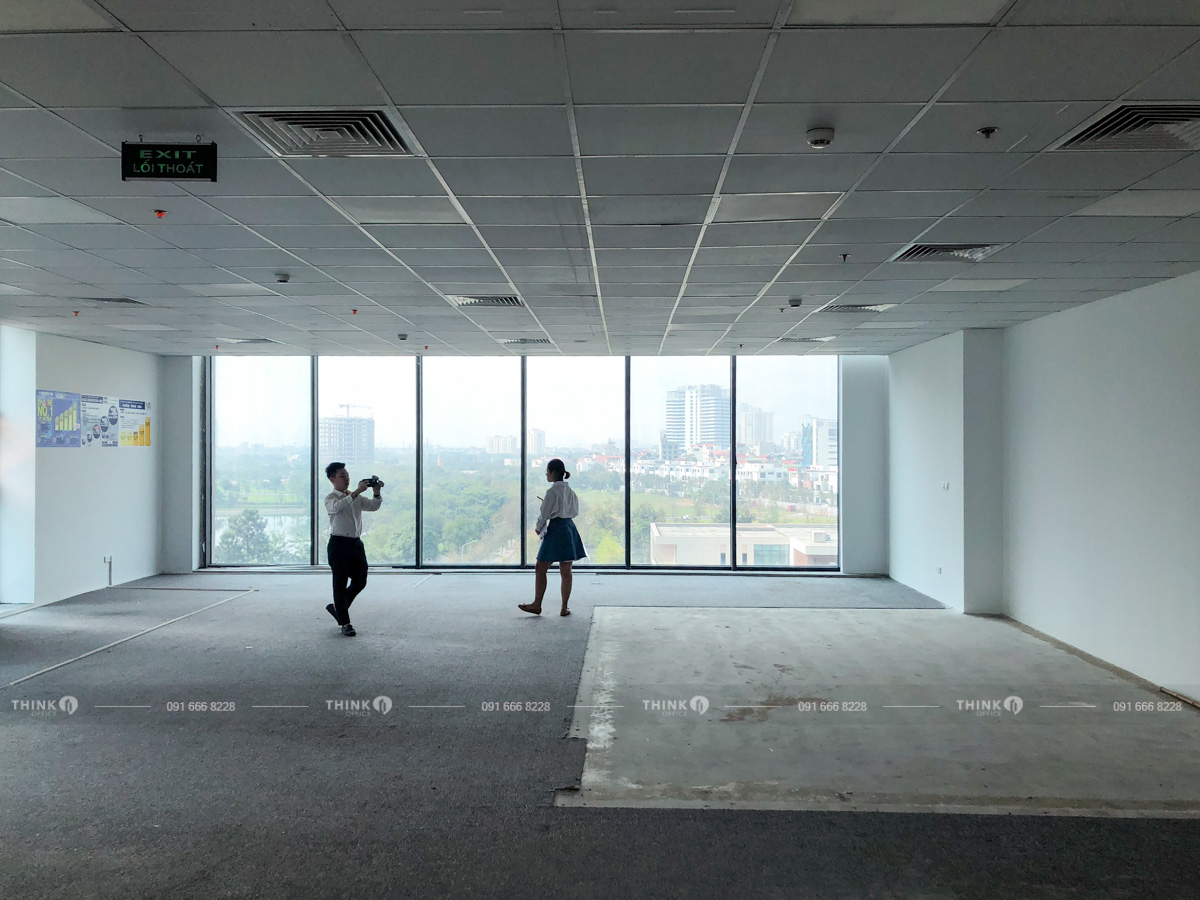 Mặt bằng văn phòng điển hình cho thuê toà nhà Quang Minh Tower N02 T3 Ngoại Giao Đoàn