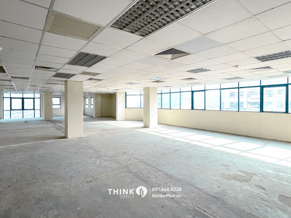 Mặt bằng văn phòng trống điển hình toà nhà Hanco 3 Building 14 Láng Hạ
