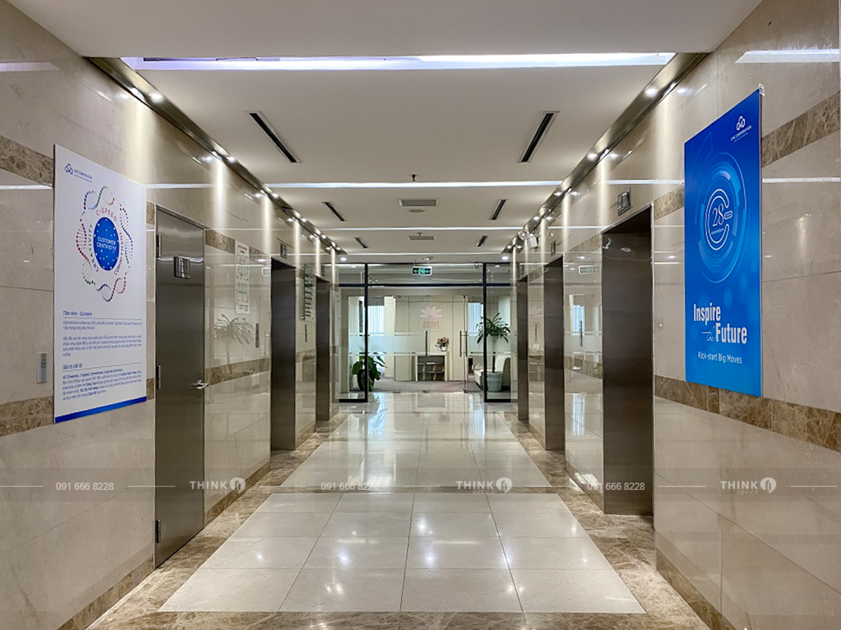 Sảnh thang máy toà nhà CMC Tower