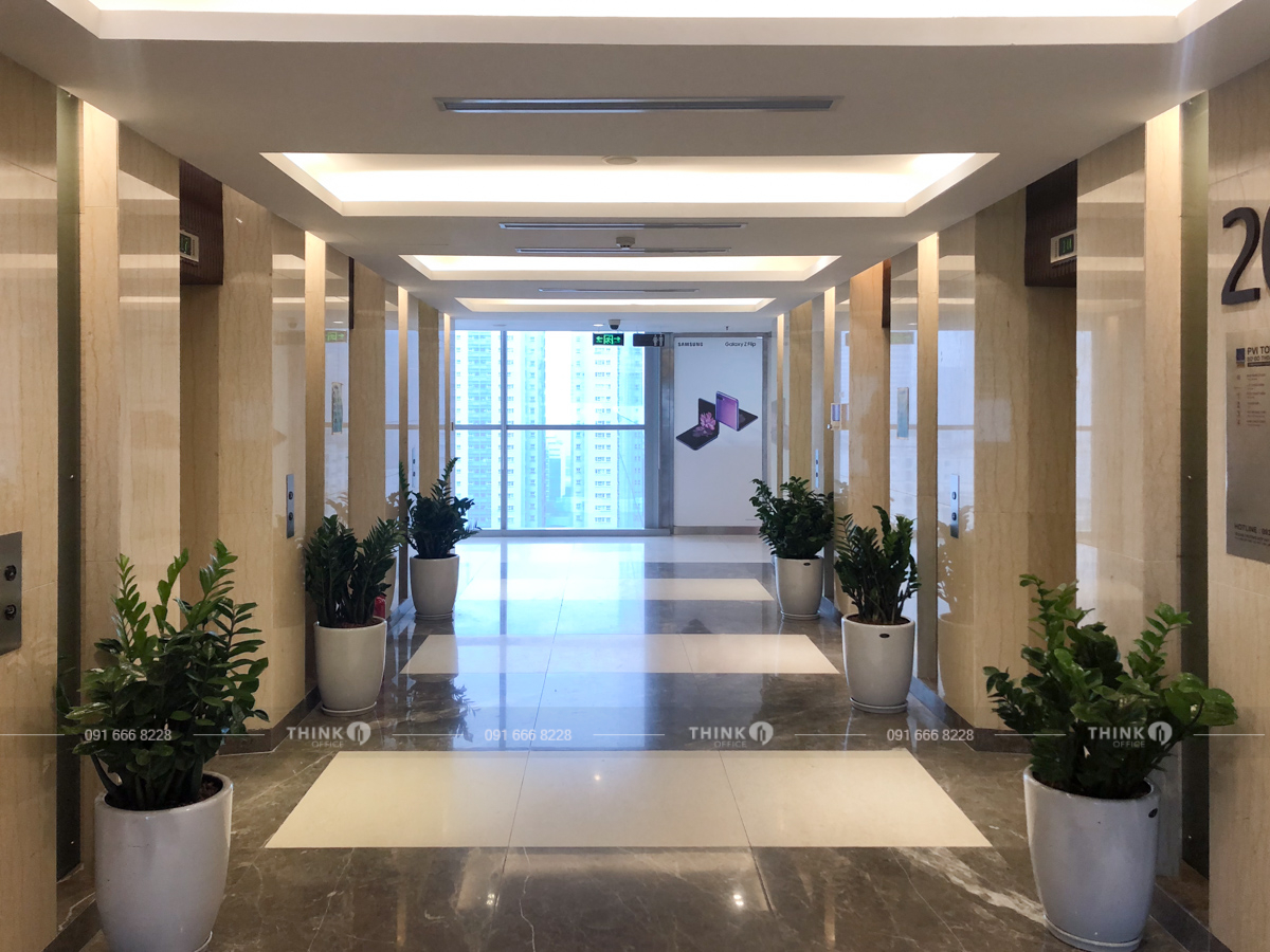 Sảnh thang máy toà nhà PVI Tower