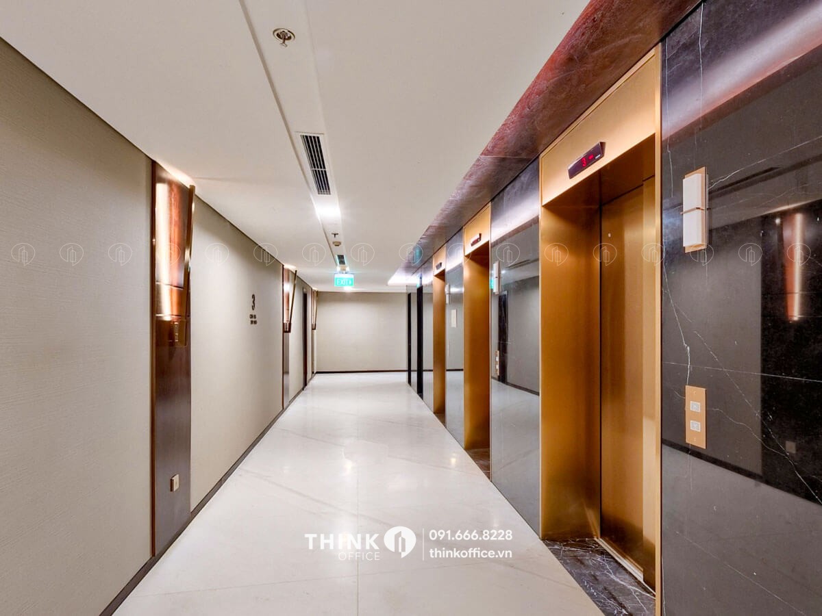 Sảnh thang máy văn phòng toà nhà The Five Residences Hanoi