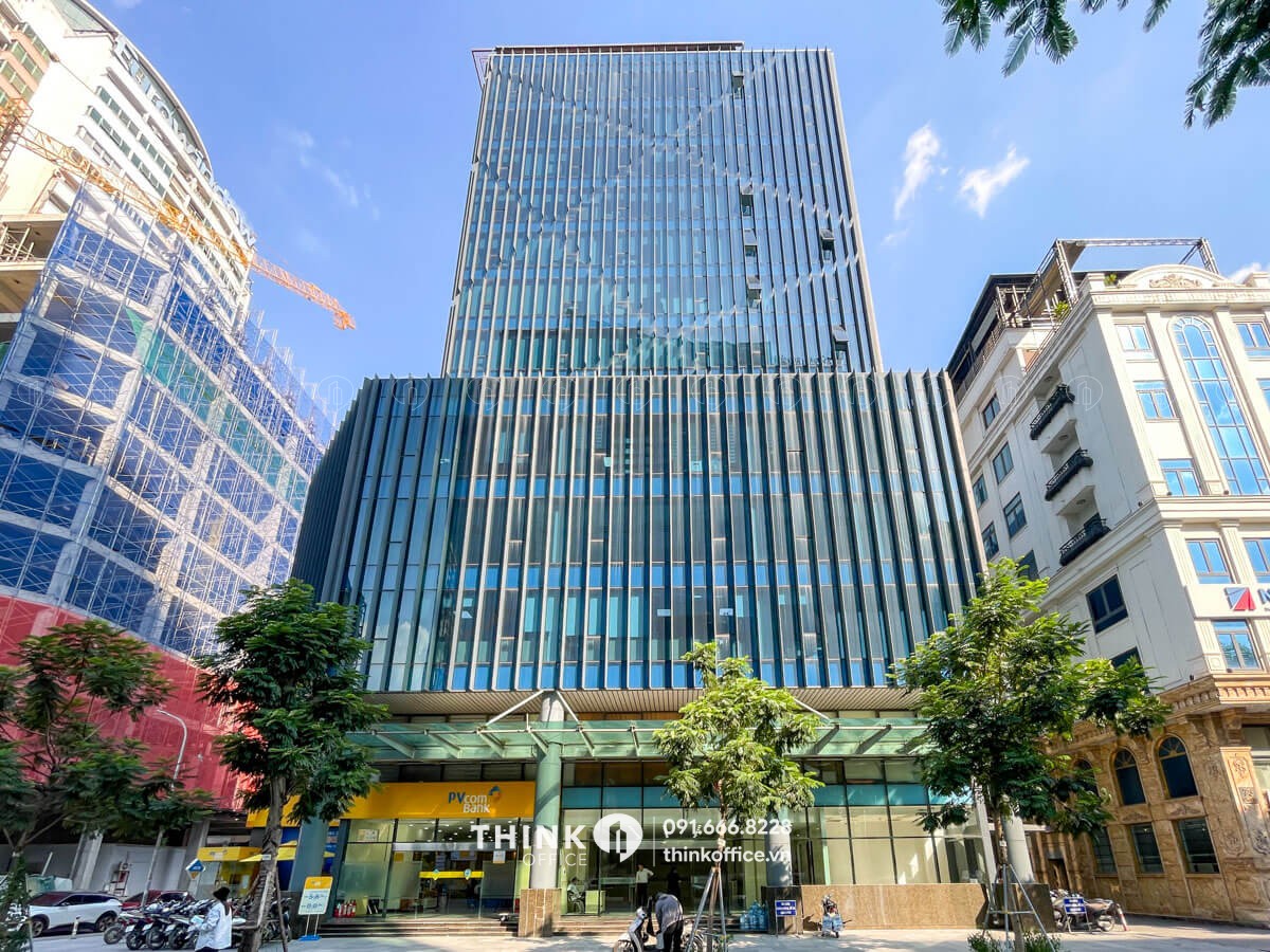 Mặt bên toà nhà SISC Tower Láng Hạ