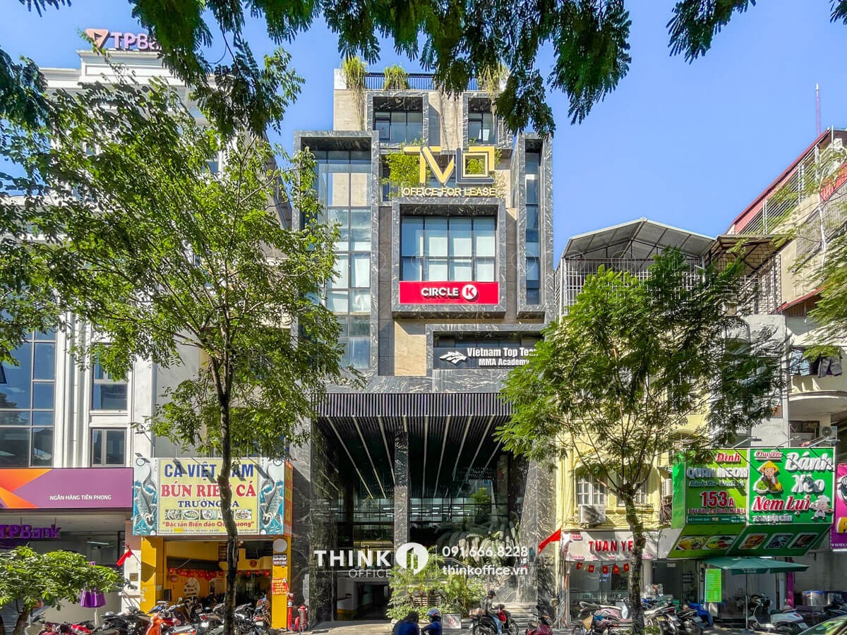 Toàn cảnh mặt ngoài toà nhà TVL Building 153 Đội Cấn
