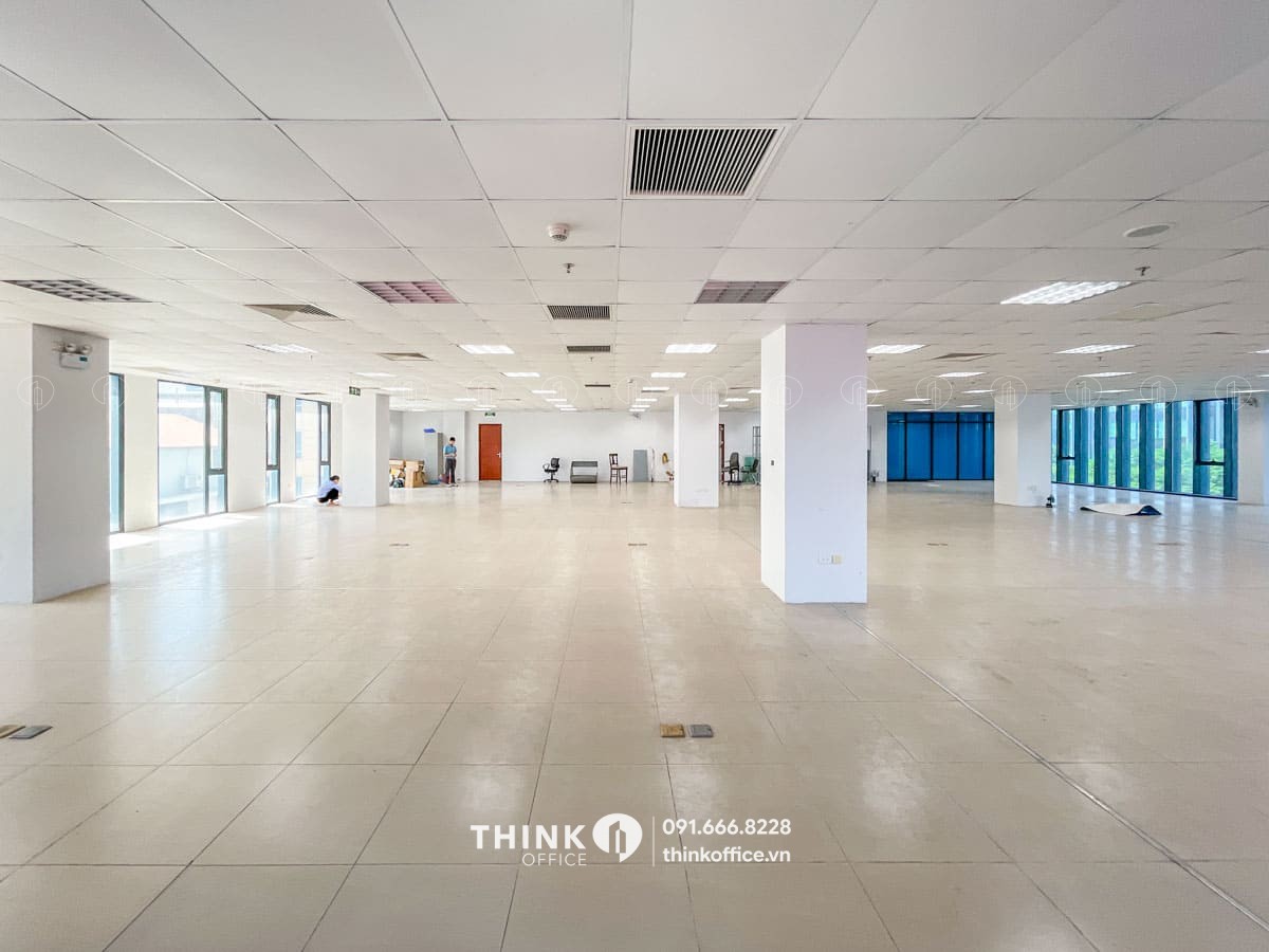 Văn phòng trống điển hình cho thuê toà nhà SISC Tower Láng Hạ